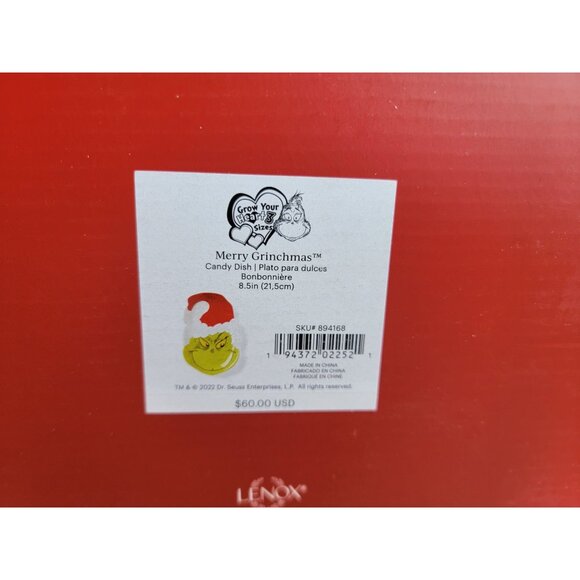 Lenox NEW Merry Grinchmas Candy dish platter Grinch Xmas decor - Picture 2 of 6